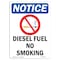 Signmission Safety Sign, OSHA Notice, 18" Height, Diesel Fuel No Smoking Sign With Symbol, Portrait OS-NS-D-1218-V-11004 - alternate 1